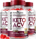 NutraRize (Pack of 3 Ketologenic Keto ACV Gummies Advanced Weight Loss, Detox Formula, Apple Cider Vinegar Supplement (180 Gummies)