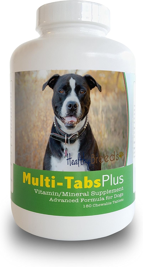 Sağlıklı Breeds Pit Bull Multi-Tabs Plus Chewable Tabletler 180 Kont