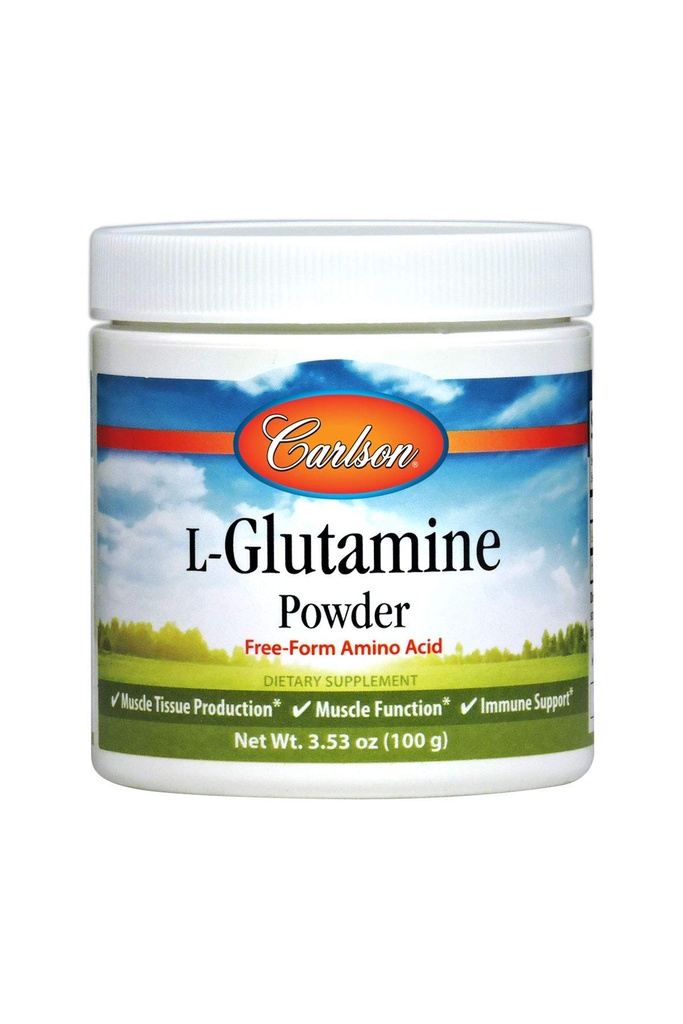 Carlson - L-Glutamine Toz, Free-FormEnergy & Function, Immune Support, 3.53 oz (100 g)