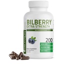 Bronson Bilberry Ekstra Güçlü Vaccinium Myrtillus, Eye Health ve Supports Health Vision - Non GMO, 200 Vegetarian Capsules