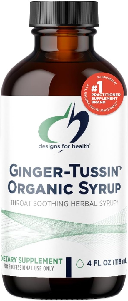 Honey + Wild Cherry Bark ile Sağlık Ginger Root Syrup için tasarımlar - Ginger-Tussin Syrup Sıvı Immune Support Supplement - Soothe The Throat (47 hizmet / 4 Fl Oz)