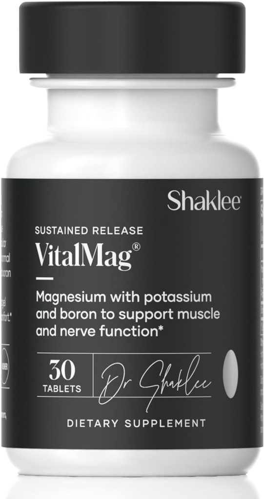 Shaklee -Sustained Release VitalMag - Nerve, Muscle ve Heart Health için Magnezyum Supplement - Pyum & Boron Mix - Supports Cardiovascular Health - Easy Digestion - 30 Tabletler