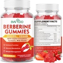 Berberine Gummies,Sugar Free 2000mg High Potency Berberine HCI Supplement, Plus Ceylon Cinnamon, Milk Butle for Women & Men, Immune System & Metabolism Support - 60 Gummies