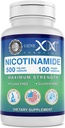 Genex Formulas - Νικοτιναμίδη 500mg Βιταμίνη B3 Flush Free Niacin Κάψουλες για υγιή δέρμα - Niacinamide συμπληρώματα Χάπια Βοήθεια Παραγωγή Κερατίνης & Υποστήριξη του δέρματος Κυτταρική Υγεία & Ενέργεια - (100 κάψουλες)