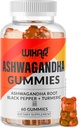 Turmeric ve Black Pepper Extract ile Ashwagandha Gummies - Herbal Gummy Supplement - 60 Gummies