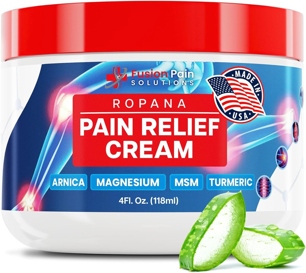 Κρέμα ανακούφισης του πόνου με Arnica, Μαγνήσιο, MSM & Turmeric (4 FL Oz) - Φυσική κρέμα ανακούφισης του πόνου για αρθρώσεις & πονεμένους μύες - μη λιπαρή ανακούφιση του πόνου