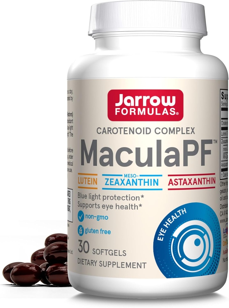 Jarrow Formulas MaculaPF Carotenoid Kompleksi, Diyet Tamam, Destekler Eye Health, 30 Softgels, 30 Day Supplygels, Up to a 30 Day Supplygels