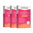Omax3 Γυναικεία προβιοτική + προβιοτική, Cranberry & Chicory Root, 20 δισεκατομμύρια CFU, 6 κλινικά αποδεδειγμένα στελέχη, Κολπικό pH, UTI, Bloating, (Packaging May Vary) 