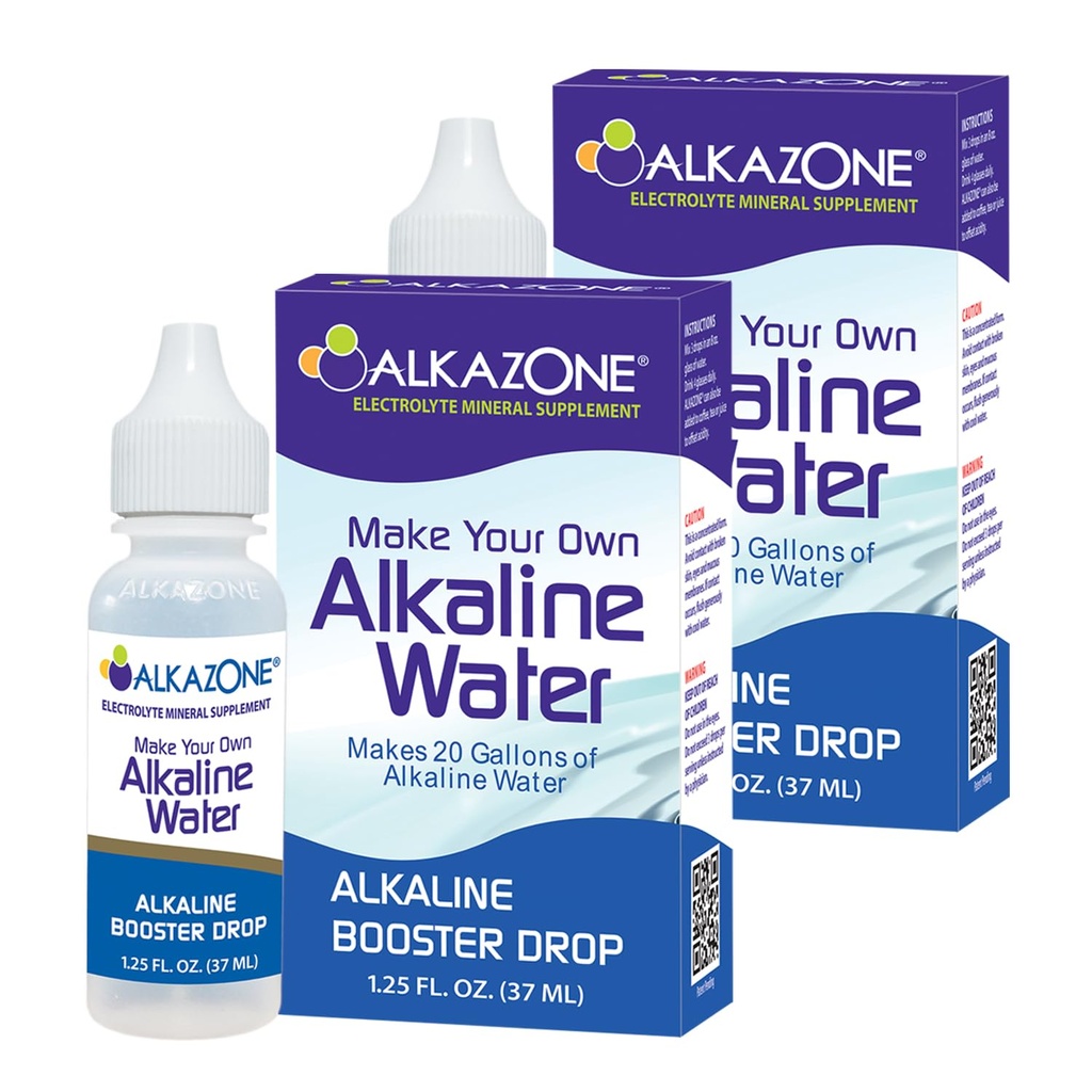 ALKAZONE Kendi alkali Suyunuzu Yaptır - alkalin Branson 1.25 oz (2 Packs)