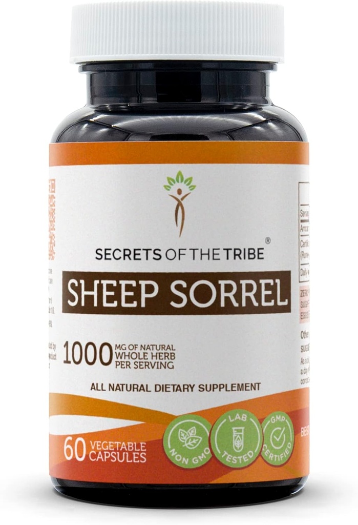 Tribe Koyun Sorrel 60 Capsules'in Sırları, Sebze Kapsülleri ve Rumex Acetosella Sağlıklı Digestive Tract (60 Capsules) ile Yapılan