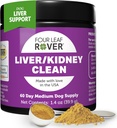 Four Leaf Rover Dog Liver Support - Organik Süt Butle & Mushrooms - Kidney Support - Detox & Cleanse - Veterinarian Formulated