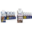 Glucerna Protein Smart Nutritional Shake & Ensure Max Protein Nutrition Shake with 30g of Protein, 1g of Sugar, High Protein Shake, Milk Chocolate, 11 Fl Oz (Pack of 12), Liquid, Halal