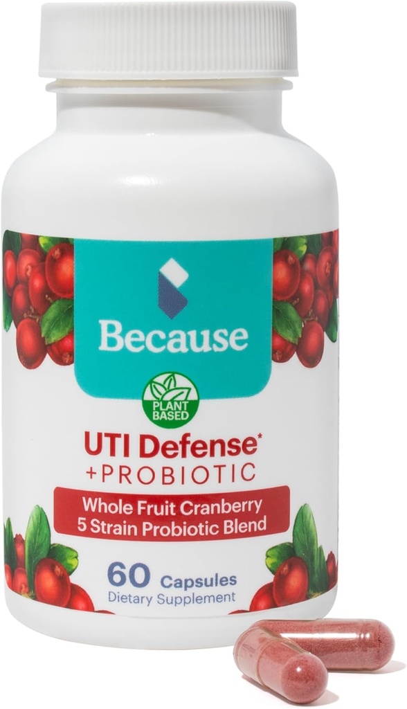 Çünkü Probiyotiks Cranberry UTI Defense Capsules for Women (60 Capsules, 1 Şişe)