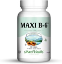 Maxi Health B-6 - Vitamin B6-100 mg Cardiovascular Health - 100 Tablets - Kosher (100 Count, Pack of 2)