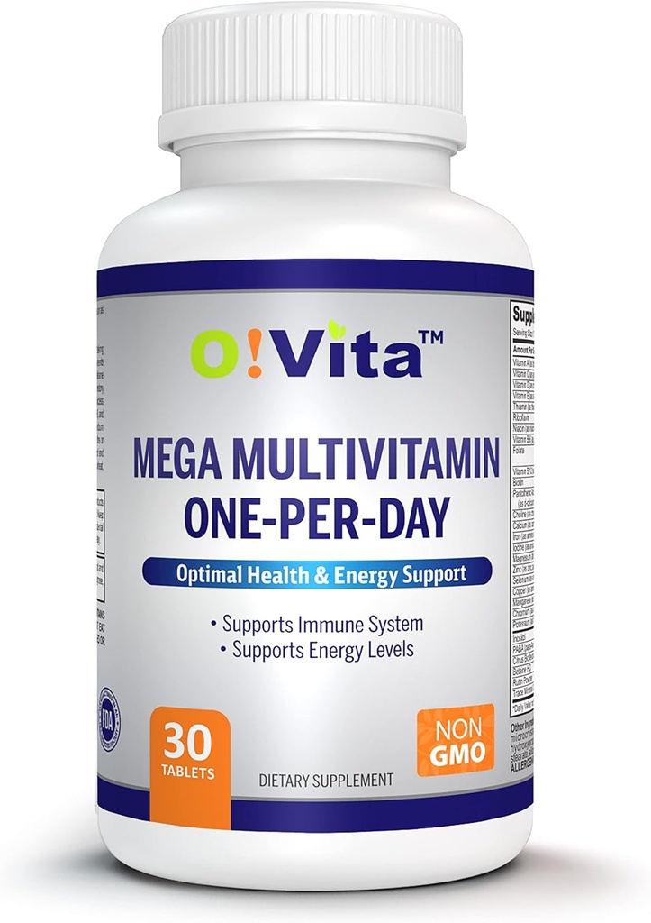 Mega Multivitamin One-per-Day, Supports Immune System, Foundational Health, Full Spectrum of Vitamins and Minerals, and Much More...30-Day Supply (30 Non-GMO Tabletleri)