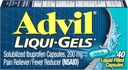 Advil Liqui-Gels Pain Reliever Ve Ateşi, Ağrı Tıp Ibuprofen 200 mg For Headache, Backache, Menstrual Pain And Joint Pain Relief - 40 Liquid Filled Capsules