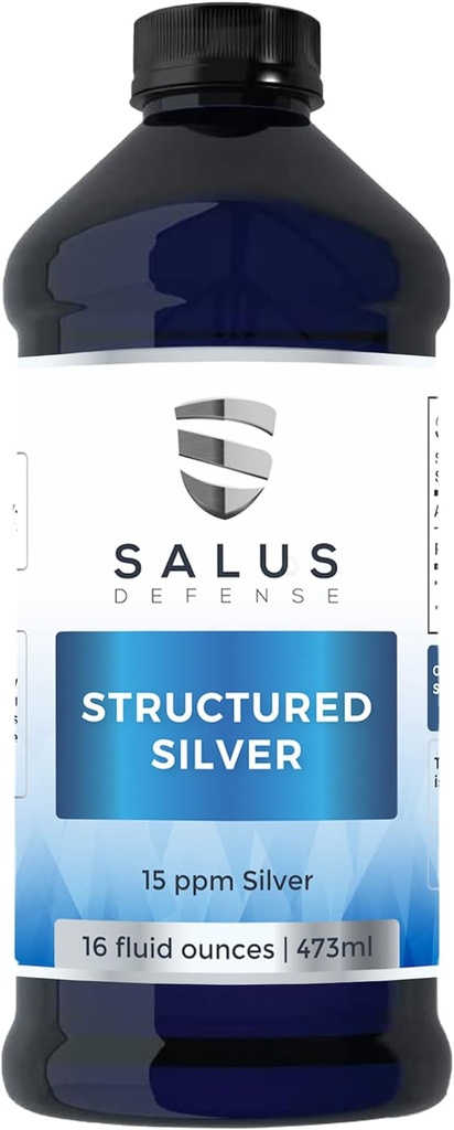 Yapılı Silver Liquid - Daily Immune Support Supplement with 15ppm Advanced Structured Silver Technology - All Natural with Nomixs - 16 Ounce Şişe