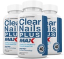 Justified Laboratories (3 Pack) Clear Nails Plus Max Χάπια 40 Δισεκατομμύρια CFU Προβιοτικά Υποστηρίζει Ισχυρά υγιή νύχια δέρμα μαλλιών 180 κάψουλες
