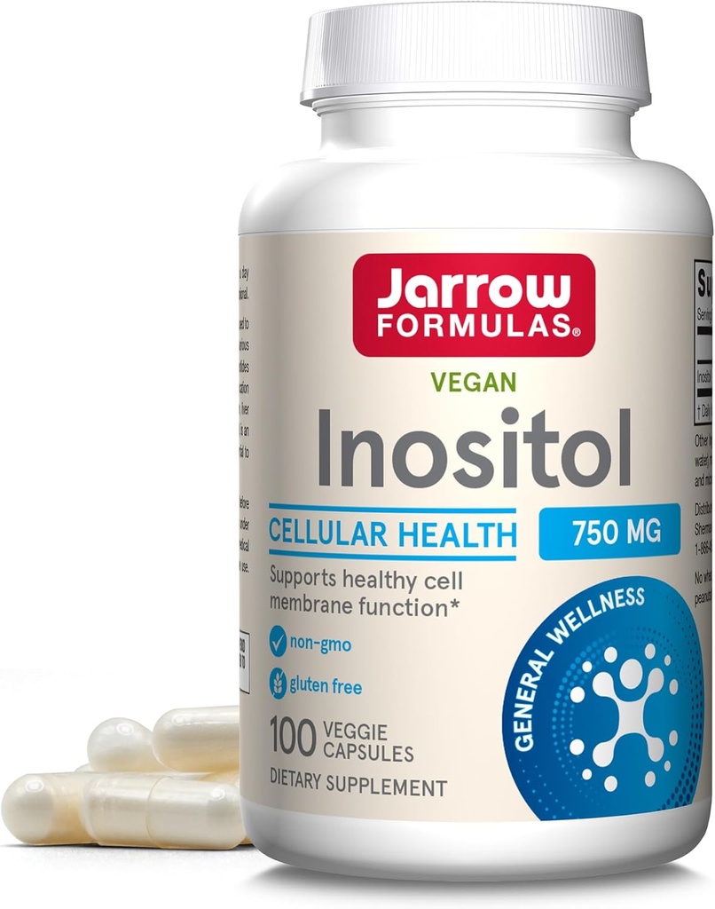 Jarrow Formulas® Ινοσιτόλη 750 mg, Συμπλήρωμα διατροφής, Ηπατική Υποστήριξη για την Κυτταρική Υγεία και Γενική Ευεξία, 100 κάψουλες Veggie, Μέχρι 100 ημέρες προσφοράς