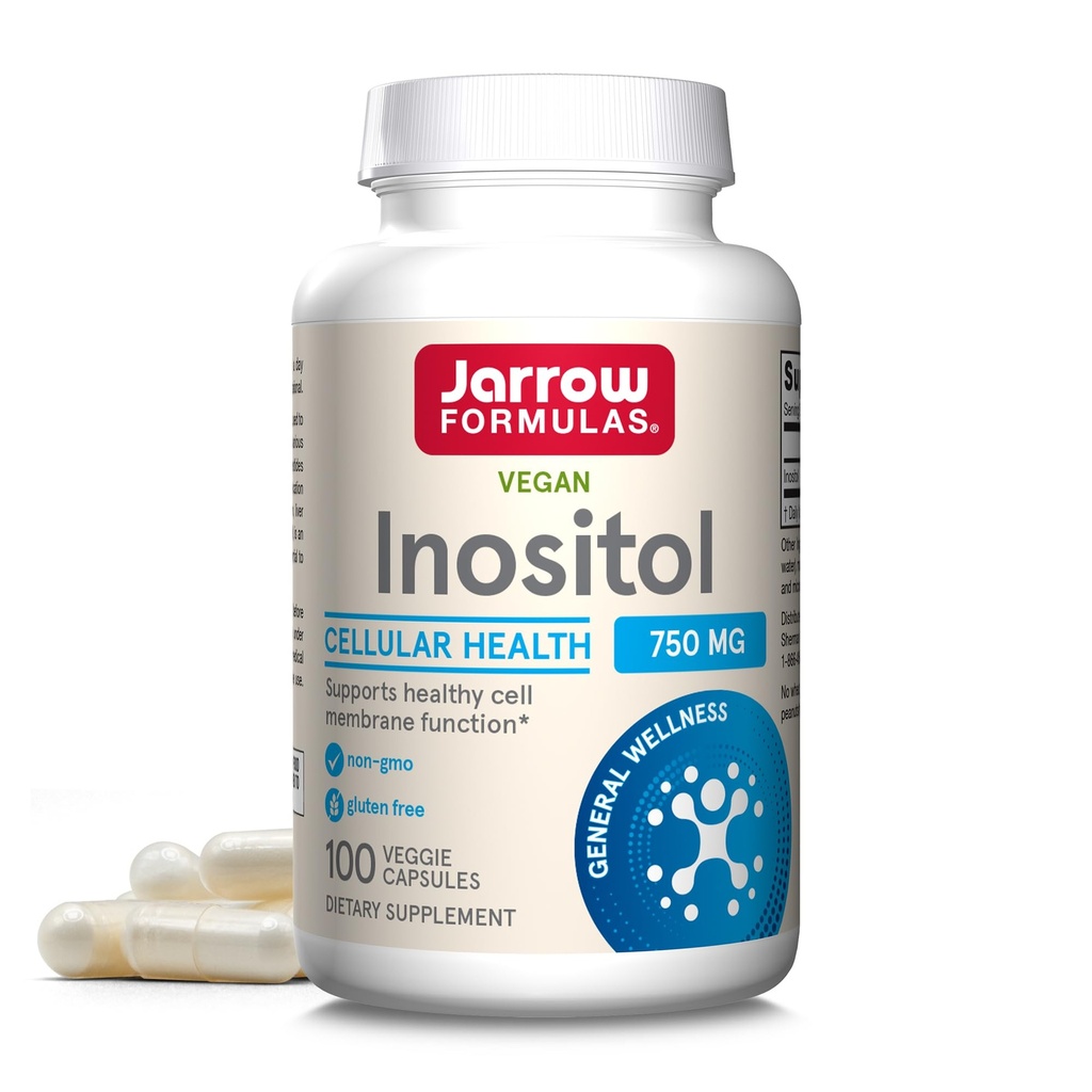 Jarrow Formulas® Ινοσιτόλη 750 mg, Συμπλήρωμα διατροφής, Ηπατική Υποστήριξη για την Κυτταρική Υγεία και Γενική Ευεξία, 100 κάψουλες Veggie, Μέχρι 100 ημέρες προσφοράς