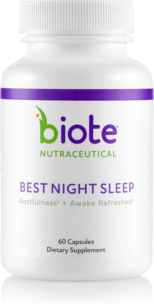 Biote Nutraceuticals - Best Night's Sleep - Restness + Awake Reneed (60 Capsules)