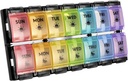 FGcase AM PM Weekly 7 Day Pill Organizer, Büyük Günlük Pill Cases Pill Box with Easy Push Düğme, Pill Torch for Medicine, Vitamin, Pills, Fish Oil and Supplement