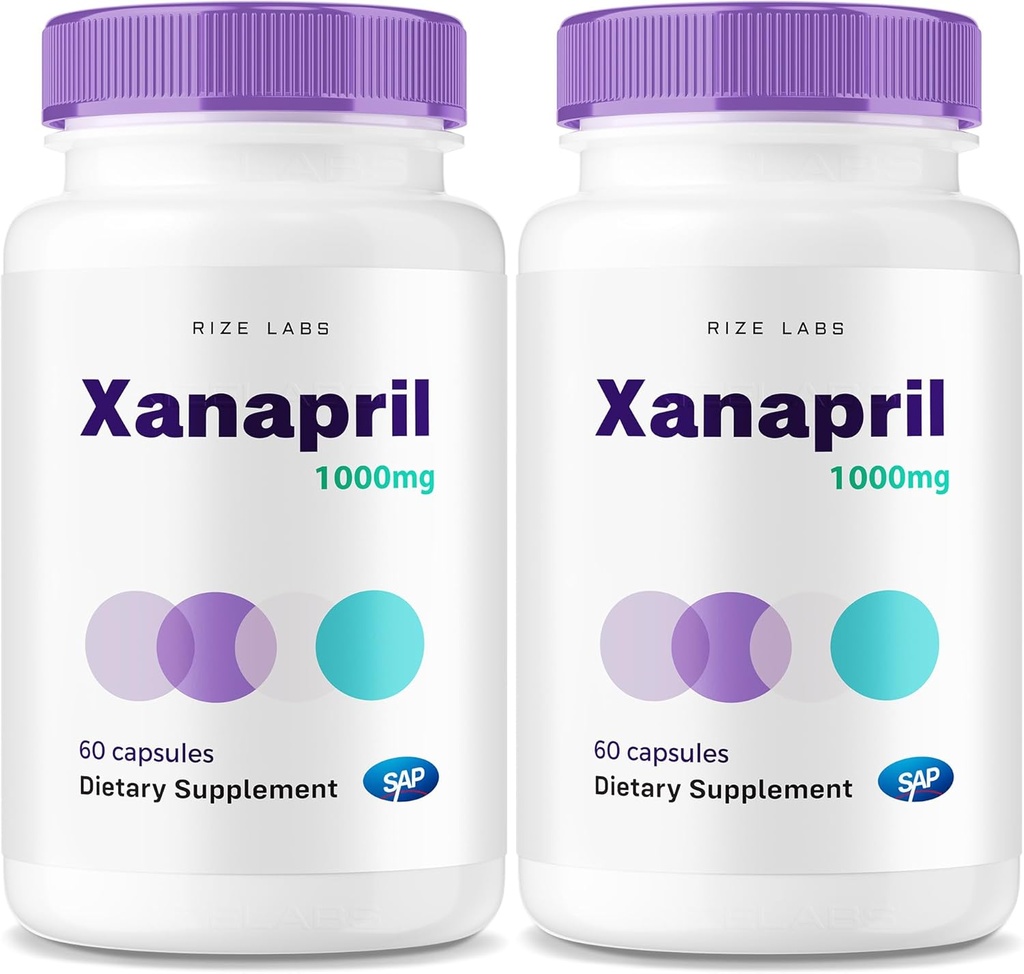 (2 Pack) Xanapril Capsules, Xanapril Daha İyi Uyku ve Beyin Bakımı için Xanapril Advanced Maximum Formula, Xanapril Herbal Supplement, Xanapril Pastillas Review (120 Capsules)