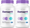 (2 Pack) Xanapril Capsules, Xanapril Daha İyi Uyku ve Beyin Bakımı için Xanapril Advanced Maximum Formula, Xanapril Herbal Supplement, Xanapril Pastillas Review (120 Capsules)