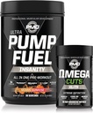 Αθλήματα PMD Αθλητισμός Ultra Αντλία Fuel Insanity - Προ προπόνηση - Miami Sunrise (30 υπηρεσίες) & PMD Αθλητισμός Omega κόβει Elite Θερμογόνο Fat Burner (90 Softgels)