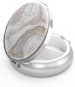 Pill Box 3 Küçük Pill Vakasını Karşılaştırmak, Pocket veya Purse Pill Organize Pill Konteynerleri Vitaminler, İlaçlar, Fish Oil ve Supplements (Gray Marbling Gold)