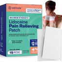 WELMATE Pain Patches maximum Strength Lidokain% 4 Topical Numbing Analgesic – Lidocaine Patches for Nerve & Back Pain Relief, Sciatica,Boy Kas Strain, Diz, Omuz Ortak, Hip, Foot (15ct)