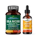 SANDHUHERBALS Sandhu Herbals Sea Moss 60 Capsules & Liquidovich Ionic Drops Supplement 4 fl oz | Supplement for Men & Women / Made in USA