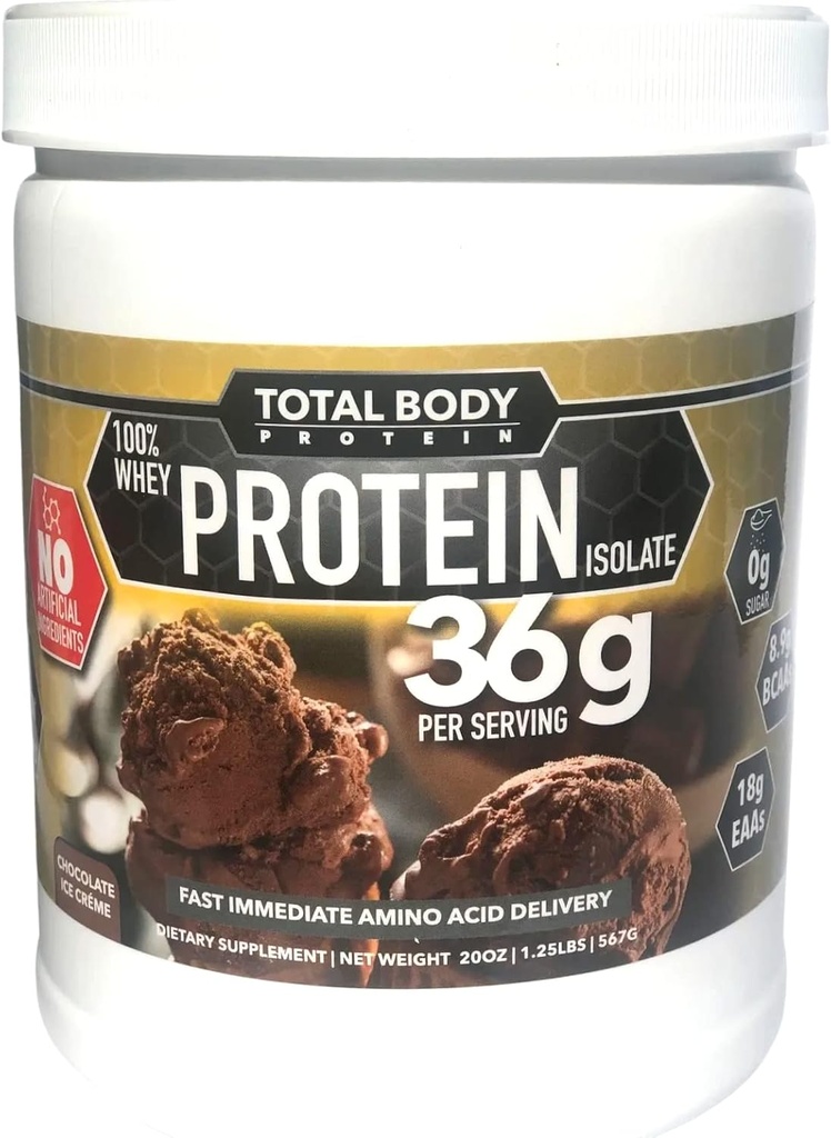 100% Whey proteini Isolate-No Yapay Malzemeler-Gluten Ücretsiz, Lactose Free, Complete Amino Asit Profil-Depres Kas Büyüme ve Kurtarma-36g Saf Protein