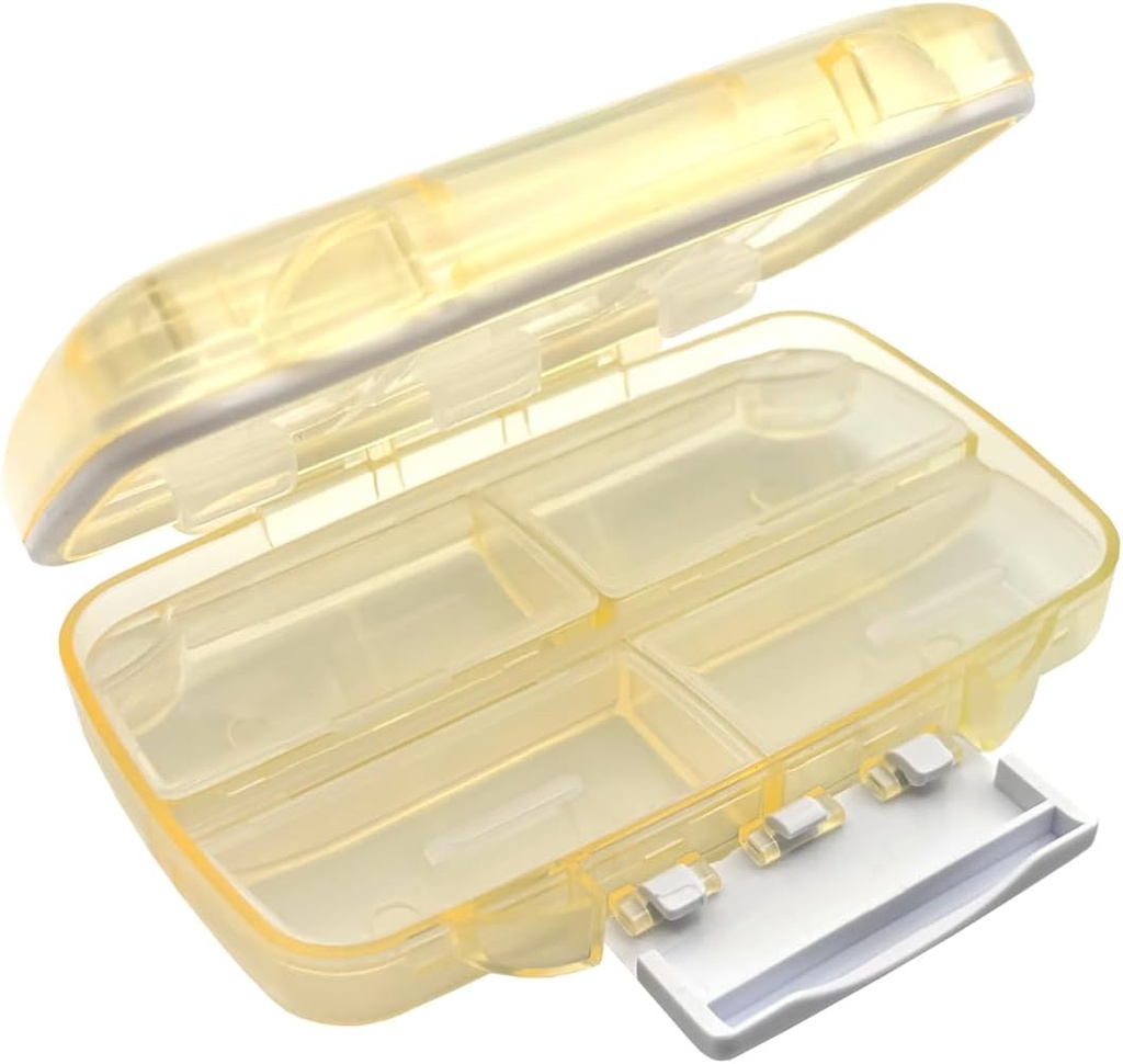 EZY DOSE Moisture-Proof Pill Case, Medicine Planner, Vitamin Organizer Box, Travel-Friendly, Latch-Closure to Secure Contents, 7 Ατομικά Διαμερίσματα Πολλαπλά Μεγέθη με Σφραγίδα, Μεσαία, Κρέμα
