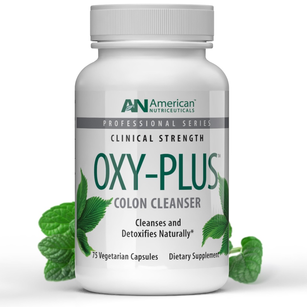 American Nutriceuticals - Oxy-Plus - Colon Cleanse Detox for Relief - Μειώνει Heavy Metal - Constipation Relief for Women, Men, Adults - Fast Acting , No Gas/ Bloating - 75 Κάψουλες (3-4 Week Supply)