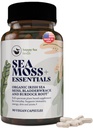 HAPPY FOX İrlandalı Deniz Moss Capsules with Burdock Root & Bladderwrack - Denizmoss Gummies veya Toz, 90 Vegan Capsules, USA'da Made in USA