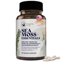 HAPPY FOX Irish Sea Moss Κάψουλες με Burdock Root & Bladderwrack - Εναλλακτική για Seamoss Gummies ή σκόνη, 90 Vegan Caps, Κατασκευασμένες στις ΗΠΑ