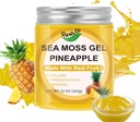 Organik Deniz Moss Gel, (10OZ) İrlandalı Denizmoss Gel Gerçek Taze Meyve ile Yapıldı,Gluten-Free&Vegan Friendly&Non-GMO Superfood with All Natural Essential Vitamins,Minerals (Pineapple)
