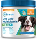 5 Strands Dog Multivitamin Chews, 10 σε-1, Βιταμίνες & Postbiotics, All Ages & Breeds - Digestion, Brain, Organs, Heart, Mobility, Vision, Skin & Coat, Immune Health - Dog Supplement (Chicken, 90ct)
