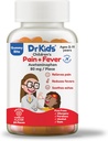 Dr. Kids Çocuk Ağrısı ve Ateş Gummy Bite - 2-11 yaş arası çocuklar için anlaşılabilir Acetaminophen, Pre-Measured Soft Chews for Headache, Sore Throat, Cold and Flu, Orange Vanilla Flavor, 24