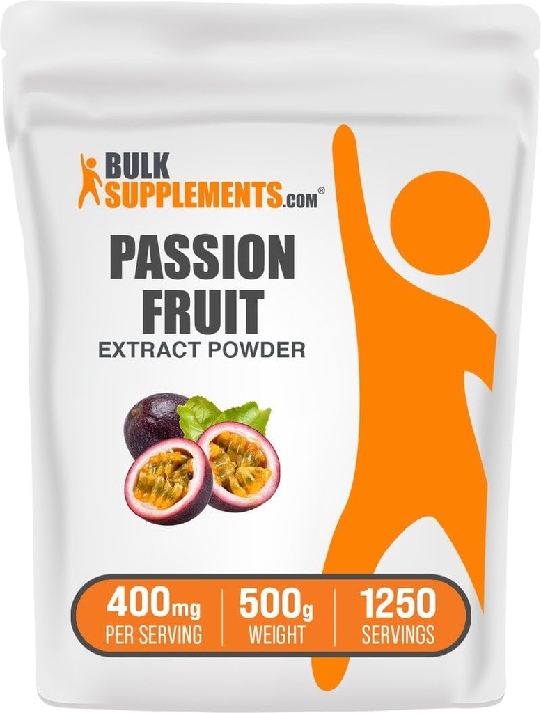 BulkSupplements.com Passion Fruit Extract Powder - Passion Fruit Powder - Gluten Free & No Added Sugar, 400mg per Serving, 500g (1.1 lbs) (Pack of 1)