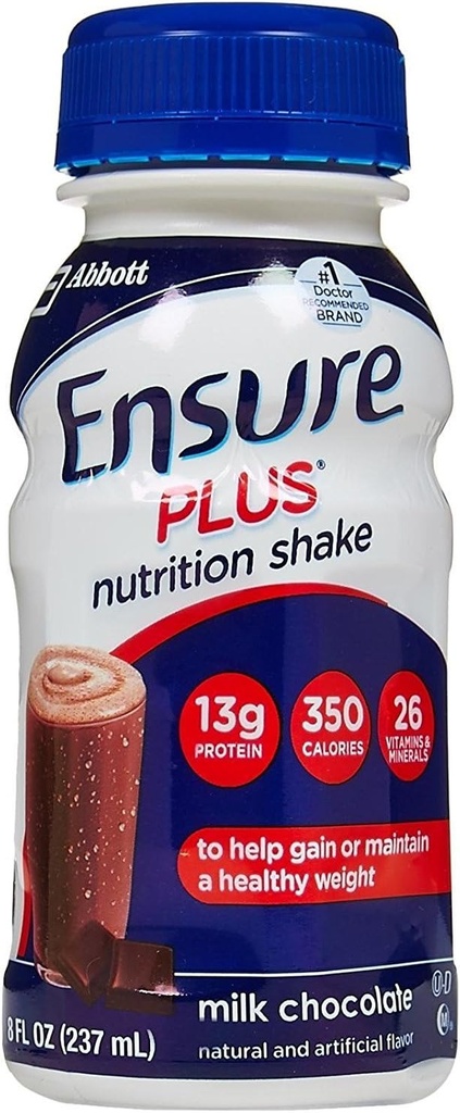 Plus Beslenme Shake Şişeleri - Süt Çikolatası - 8 oz - 6 pkk