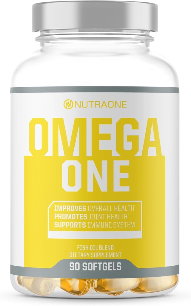 Omega One Omega-3 Fish Oil Supplement by NutraOne (90 500 mg Fish Oil Pills)