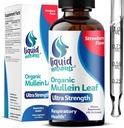 Lungs için Mullein Drops, 2 Fl. Oz, Lungs Strawberry Flavor, Mullien Lung Detox ve Cleanse için Mullen Tincture Desteği