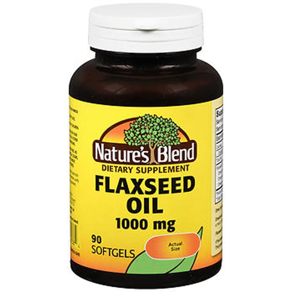 Nature's Blend Flaxseed Oil 1000mg Gelcaps 90 Ctt