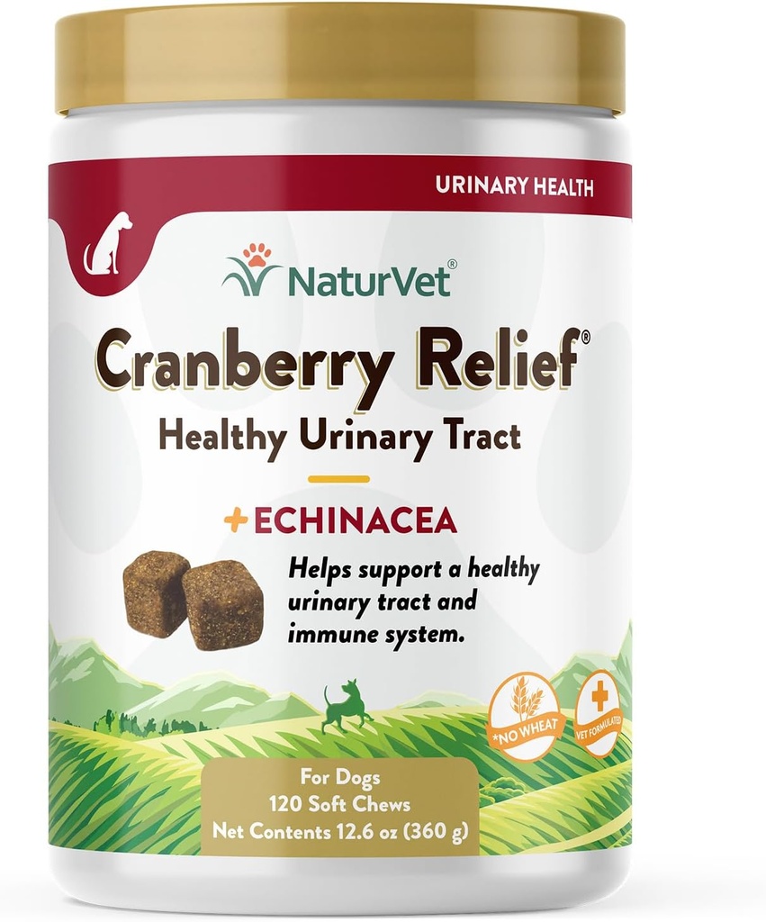 NaturVet – Cranberry Relief Plus Echinacea – Sağlıklı Bir Urinary Tract & Immune System – 120 Soft Chews