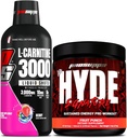 PROSUPPS L-Carnitine 3000 Stimulant Ücretsiz Sıvı Shots (Berry) ve Bay Hyde Signature Series Pre-Workout Energy Tozed Drink (Fruit Punch)