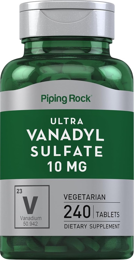 Piping Rock Valvedyl Sulfate | 10 mg | 240 Tablet | Ultra Kompleksi | Vegetarian, Non-GMO, Gluten Free Supplement Supplement Supplement