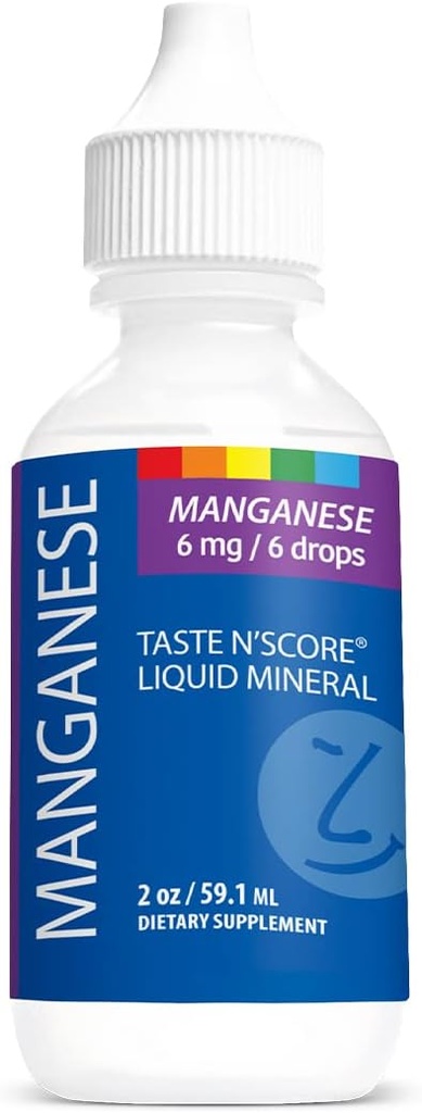 Tadı N' Score Manganese Liquid Ionic Mineral Supplement; 100% Saf; 6 mg; 118 Hizmet