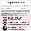 Nootropics Depot R-ALA Cyclodextrin Komplek Tabletleri | 500 mg | Optimized R-Alpha Lipoic Acid | 30 Count